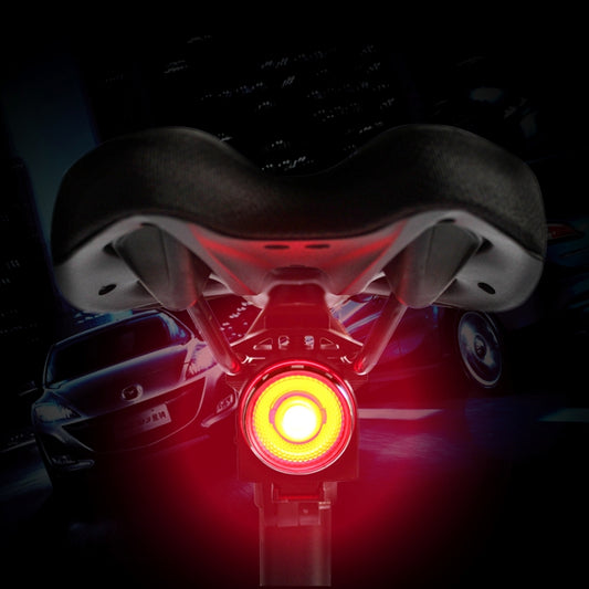 A0 IPX5 Étanche Sept Couleurs Vélo USB Rechargeable Feu Arrière Haute Luminosité, Feu Arrière Rechargeable Haute Luminosité