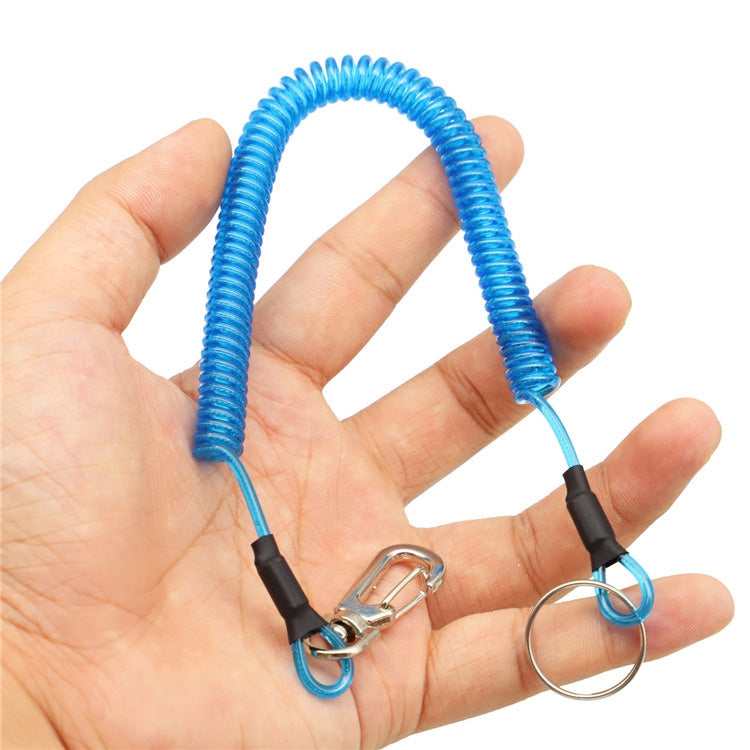 Porte-clés multifonctionnel anti-perte d'extérieur en TPU avec cordon à ressort, longueur : 32 cm, porte-clés anti-perte (transparent), porte-clés anti-perte (gris), porte-clés anti-perte (vert)