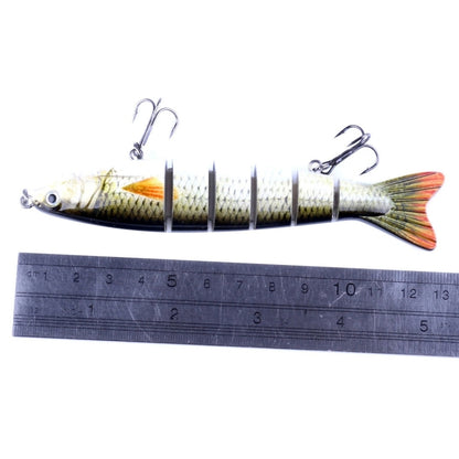 HENGJIA JM026 6# 12.7cm 22g Multi-section Plastic Hard Baits Artificial Fishing Lures with Treble Hook, Random Color Delivery, JM026 6# 12.7cm