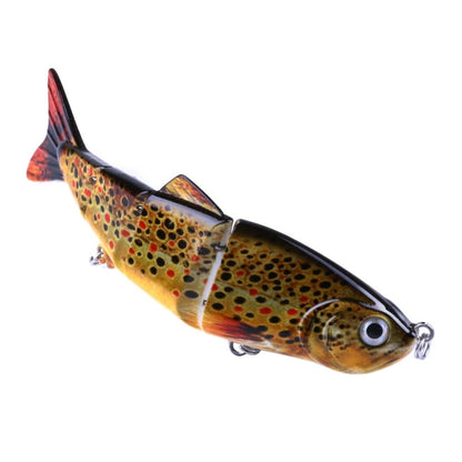 HENGJIA JM022-X Leurre dur artificiel de pêche en plastique multi-sections de 12 cm et 16,8 g avec hameçon triple, couleur aléatoire, JM022-X 12 cm