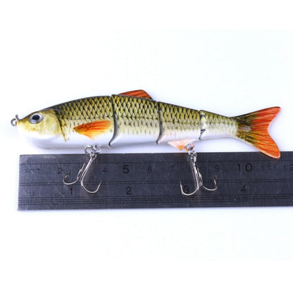 HENGJIA JM022-X Leurre dur artificiel de pêche en plastique multi-sections de 12 cm et 16,8 g avec hameçon triple, couleur aléatoire, JM022-X 12 cm
