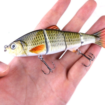 HENGJIA JM022-X Leurre dur artificiel de pêche en plastique multi-sections de 12 cm et 16,8 g avec hameçon triple, couleur aléatoire, JM022-X 12 cm