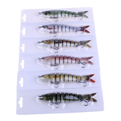 HENGJIA JM024-X 6# 13.6cm 18.7g Multi-section Plastic Hard Baits Artificial Fishing Lures with Treble Hook, Random Color Delivery, JM024-X 6# 13.6cm