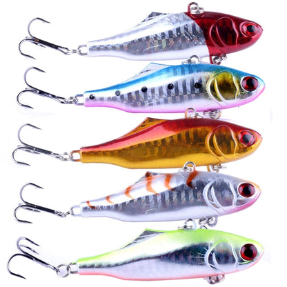 HENGJIA 5 Pcs 7cm 24g, Leurre dur en plastique, complet pour couches de nage, Ensemble d'appâts de pêche, 5 Pcs 7cm 24g
