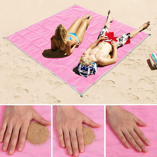 Sand Free Mat Lightweight Foldable Outdoor Picnic Mattress Camping Cushion Beach Mat, Size: 2x1.5m, 2 x 1.5m(Pink), 2 x 1.5m(Green), 2 x 1.5m(Blue)