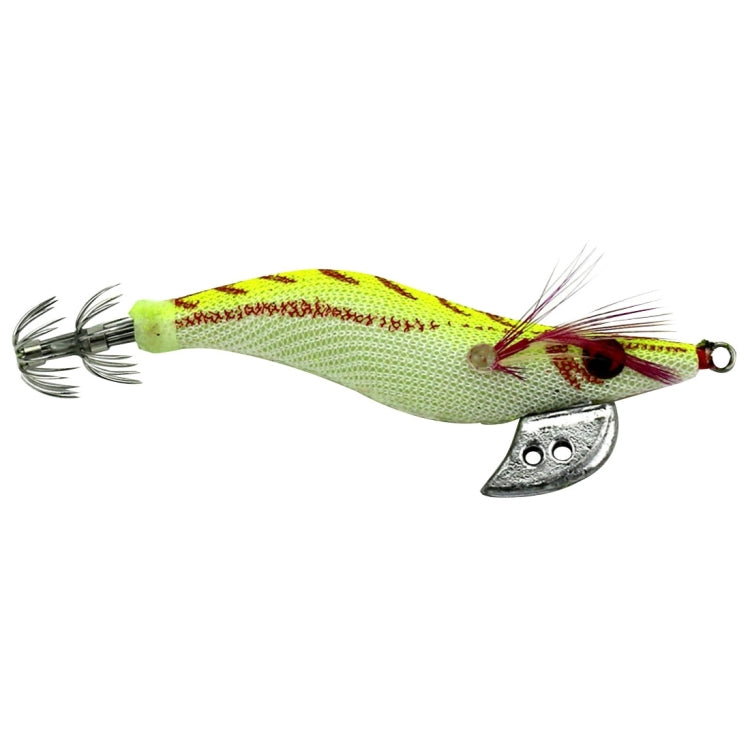 HENGJIA 8cm Leurre Dur en Plastique Calamar Pêche Leurre Crevette en Bois, 1# (Magenta+Rouge Foncé), 2# (Orange + Jaune), 3# (Jaune), 5# (Magenta), 6# (Orange)
