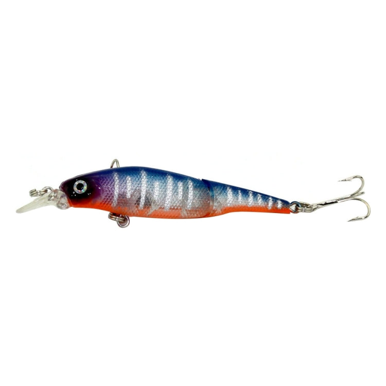 HENGJIA JM010-X 6# 8,8 cm 7,4 g Leurre de pêche artificiel en plastique dur en 2 sections avec hameçon triple, livraison de couleur aléatoire, JM010-X 6# 8,8 cm