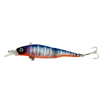 HENGJIA JM010-X 6# 8,8 cm 7,4 g Leurre de pêche artificiel en plastique dur en 2 sections avec hameçon triple, livraison de couleur aléatoire, JM010-X 6# 8,8 cm