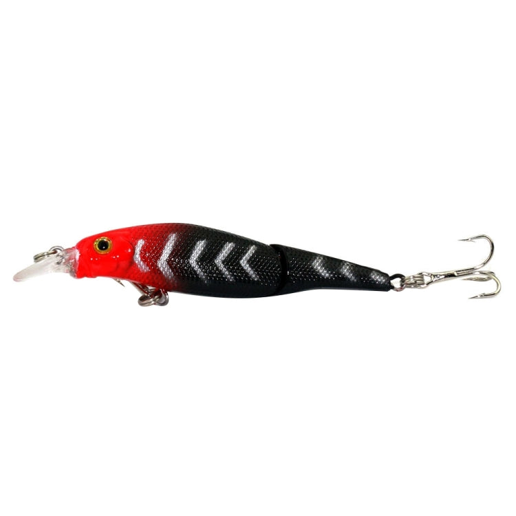 HENGJIA JM010-X 6# 8,8 cm 7,4 g Leurre de pêche artificiel en plastique dur en 2 sections avec hameçon triple, livraison de couleur aléatoire, JM010-X 6# 8,8 cm