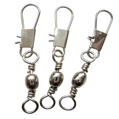20 pièces émerillons baril 8# 3,5 cm avec anneau de sécurité à agrafe pour la pêche, 20 pièces 8# 3,5 cm