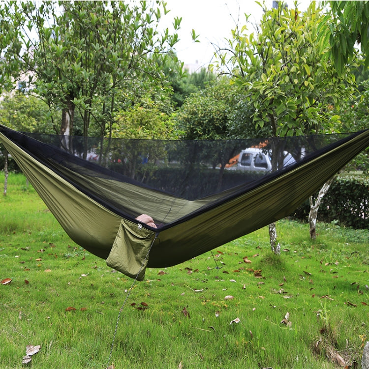 Portable Outdoor Parachute Hammock with Mosquito Nets, Green, Blue, Army Green, Black, Dark Blue + Baby Blue, Pink Blue