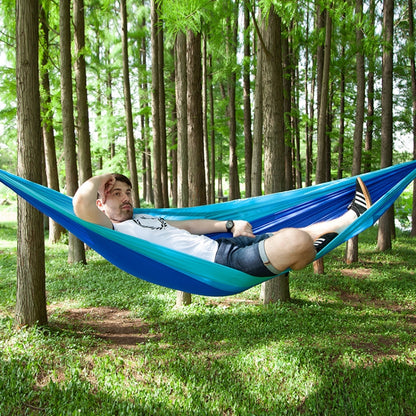 Portable Outdoor Parachute Hammock with Mosquito Nets, Green, Blue, Army Green, Black, Dark Blue + Baby Blue, Pink Blue