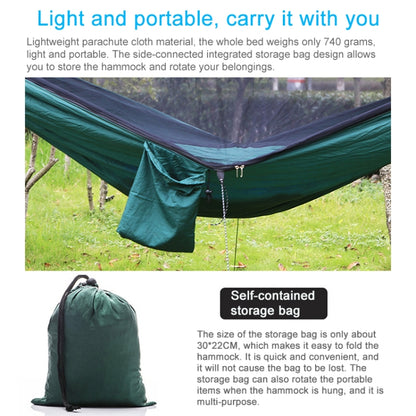 Portable Outdoor Parachute Hammock with Mosquito Nets, Green, Blue, Army Green, Black, Dark Blue + Baby Blue, Pink Blue