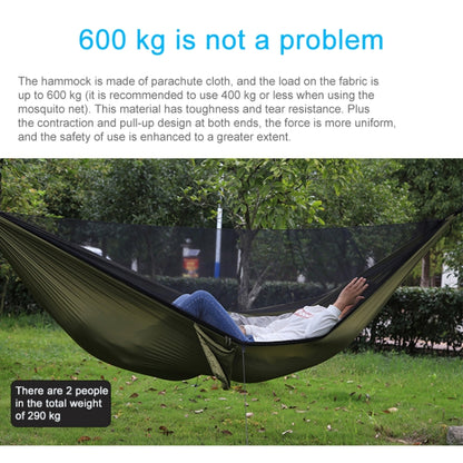 Portable Outdoor Parachute Hammock with Mosquito Nets, Green, Blue, Army Green, Black, Dark Blue + Baby Blue, Pink Blue