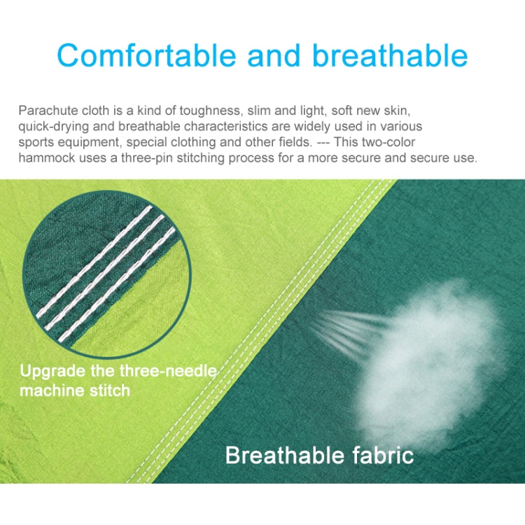 Portable Outdoor Parachute Hammock with Mosquito Nets, Green, Blue, Army Green, Black, Dark Blue + Baby Blue, Pink Blue