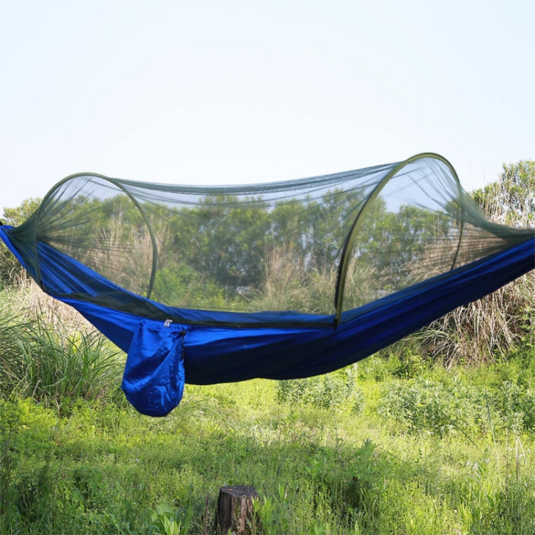 Portable Outdoor Camping Full-automatic Nylon Parachute Hammock with Mosquito Nets, Size : 290 x 140cm, 290x140cm Blue, 290x140cm Orange, 290x140cm Camouflage, 290x140cm Army Green, 290x140cm Black, 290x140cm Dark Blue, 290x140cm Dark Green            ...