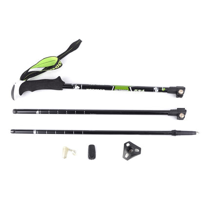 Bâtons de randonnée KODENOR en fibre de carbone pliables et portables pour alpinisme en plein air, longueur : 63-135 CM, longueur : 63-135 CM (noir + vert), longueur : 63-135 CM (noir bleu), longueur : 63-135 CM (noir jaune)