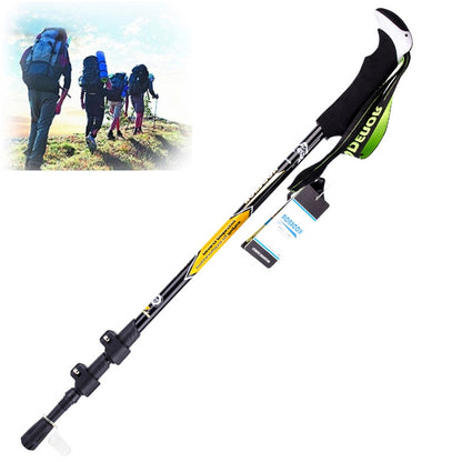 Bâtons de randonnée KODENOR en fibre de carbone pliables et portables pour alpinisme en plein air, longueur : 63-135 CM, longueur : 63-135 CM (noir + vert), longueur : 63-135 CM (noir bleu), longueur : 63-135 CM (noir jaune)