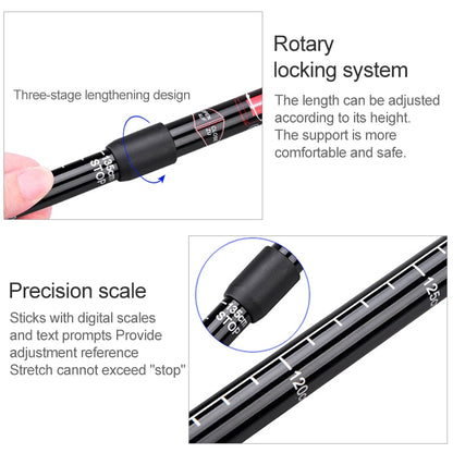 Aotu AT7551 135cm Aluminum Alloy Outdoor Camping Corky Trekking Poles, Red#135cm, Silver#135cm, Black#135cm, Blue#135cm
