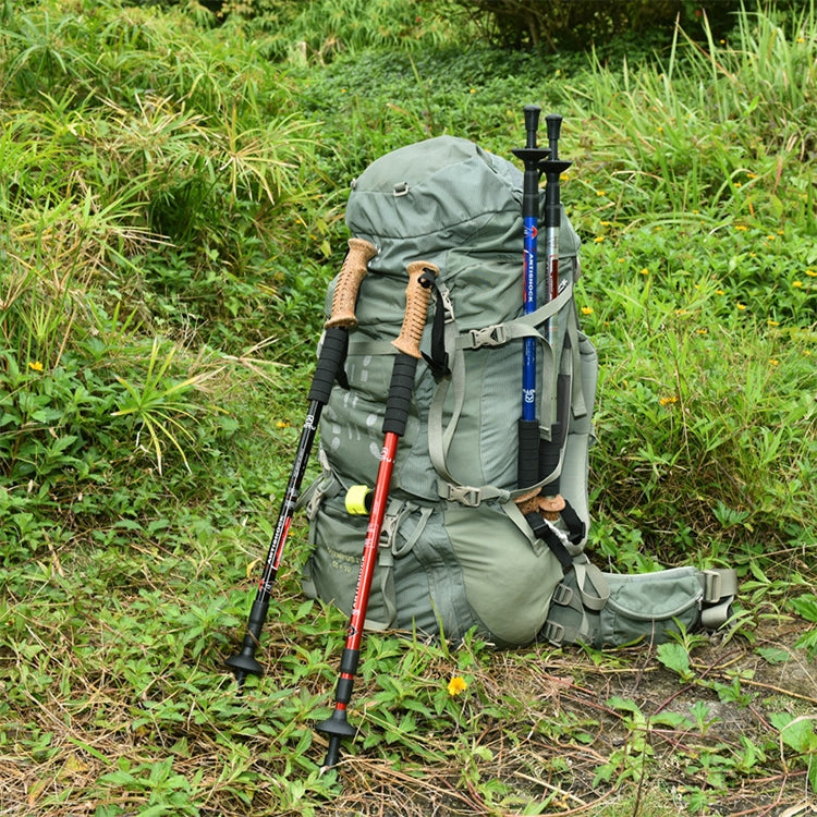 Aotu AT7551 135cm Aluminum Alloy Outdoor Camping Corky Trekking Poles, Red#135cm, Silver#135cm, Black#135cm, Blue#135cm