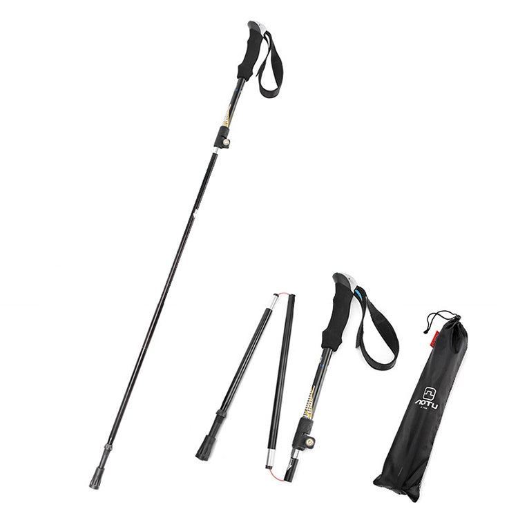 Aotu AT7558 125cm Outdoor-Camping-Faltstöcke aus Aluminiumlegierung, Kork-Trekkingstöcke mit EVA-Griff, Wanderstöcke, AT7558