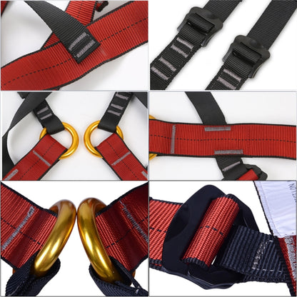 XINDA XDA9516 Outdoor Rock Climbing Polyester High-strength Wire Adjustable Downhill Whole Body Safety Belt Children Size: S, Size: S