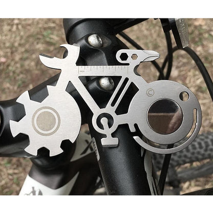 Bicycle Shape Portable Outdoor Survival Multi-function Tool Stainless Steel Card Knife, Card Knife
