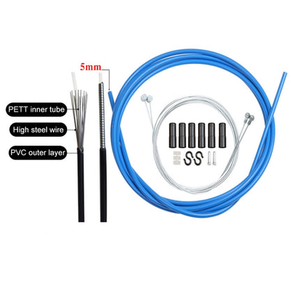 Universal Bicycle Brake Cable Tube Set, Green, Grey, Blue, Red, White, Yellow, Black, Orange