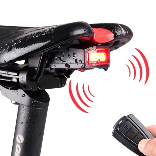 Feu arrière de vélo intelligent à LED COB, rechargeable par USB, étanche IP65, avec télécommande, distance de contrôle : 1-100 m, feu arrière étanche IP65