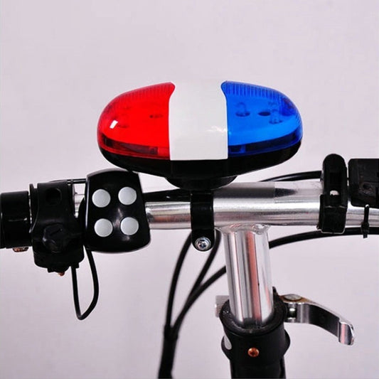 Klaxon électronique 4 tonalités pour vélo VTT avec feu arrière LED multifonction, klaxon 4 tonalités et feu arrière LED