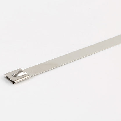 100 PCS 4.6x150mm Stainless Steel Metal Cable Ties Tie Zip Wrap Exhaust Heat Straps Induction Pipe, 4.6x150mm