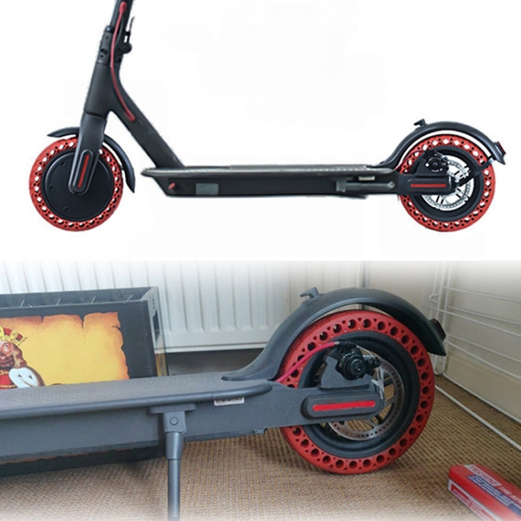 Pneu plein nid d'abeille de 8,5 pouces pour trottinette électrique, résistant à l'usure, absorbant les chocs, avec motif décoratif, adapté au Xiaomi Mijia M365