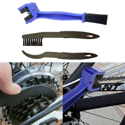 2 Set Bicycle Chain Cleaning Brush Flywheel Cleaning Tools Crankset Brush Cleaning Chain Wheel Set Brush, 2 Set (Blue), 2 Set (Red)