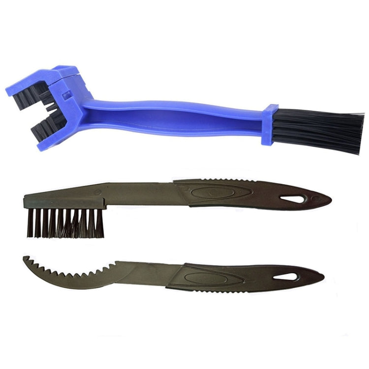 2 Set Bicycle Chain Cleaning Brush Flywheel Cleaning Tools Crankset Brush Cleaning Chain Wheel Set Brush, 2 Set (Blue), 2 Set (Red)