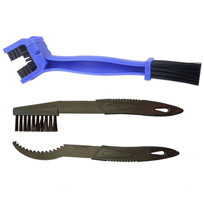 2 Set Bicycle Chain Cleaning Brush Flywheel Cleaning Tools Crankset Brush Cleaning Chain Wheel Set Brush, 2 Set (Blue), 2 Set (Red)