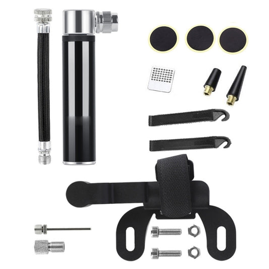 Manual Mini Portable Bicycle Aluminum Alloy Pump+ Glue-free Tire Patch + Fish-shaped Tire Lever, Inflator + Glue-free Tire Patch + Fish-shaped Tire Lever Black, Inflator + Glue-free Tire Patch + Fish-shaped Tire Lever Red                               ...