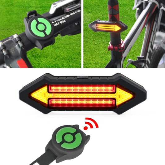 Feu arrière de vélo intelligent sans fil avec télécommande, feu d'avertissement de virage, feu d'avertissement de virage