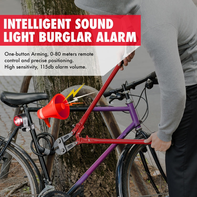 Antusi A8 Portable Rechargeable Rear Light Wireless Theft Alarm, A8