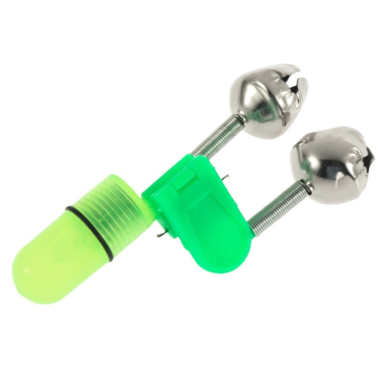 10 PCS Accessoire de Pêche Double Cloche Clip Alarme de Touche de Pêche avec Lumière de Nuit LED, Clochettes d'Alarme de Pêche