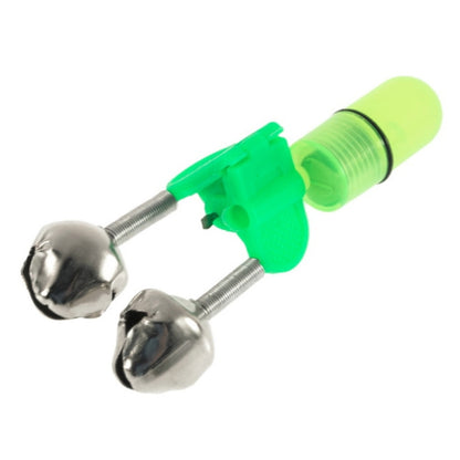 10 PCS Accessoire de Pêche Double Cloche Clip Alarme de Touche de Pêche avec Lumière de Nuit LED, Clochettes d'Alarme de Pêche