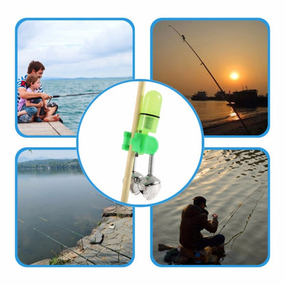 10 PCS Accessoire de Pêche Double Cloche Clip Alarme de Touche de Pêche avec Lumière de Nuit LED, Clochettes d'Alarme de Pêche