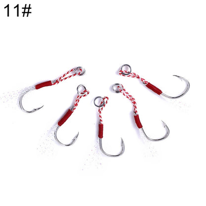 5pcs / Pack HENGJIA 11# Tied Wire Iron Hook Deep Sea Fishing Hook, 11#