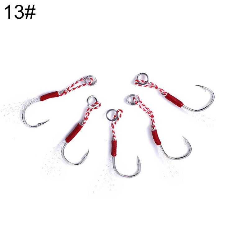 5pcs / Pack HENGJIA 13# Tied Wire Iron Hook Deep Sea Fishing Hook, 13#