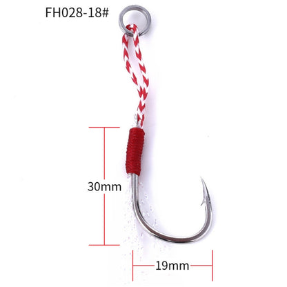 5 ensembles HENGJIA 18# Hameçon en fer monté avec fil de fer, Hameçon de pêche en haute mer, 18#