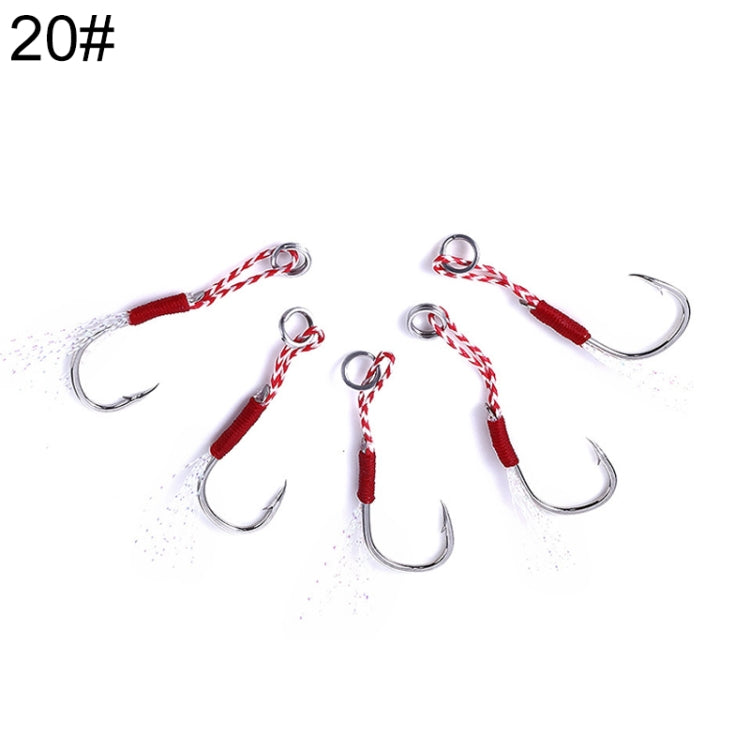 Paquet de 5 HENGJIA 20# Hameçon filaire fer hameçon de pêche en haute mer, 20