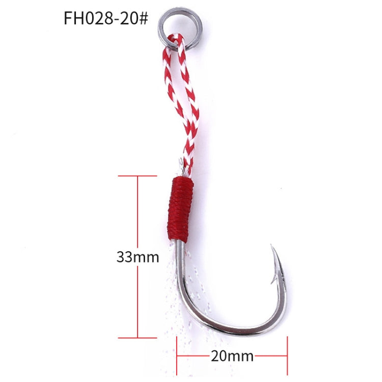 Paquet de 5 HENGJIA 20# Hameçon filaire fer hameçon de pêche en haute mer, 20