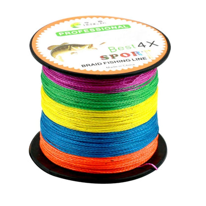 HENGJIA Bunt 5.0# 0.37mm 22.6kg Tragkraft 300m Extrem Starke 4-fach Geflochtene PE Angelschnur Drachenschnur, 5.0# 0.37mm 50LB