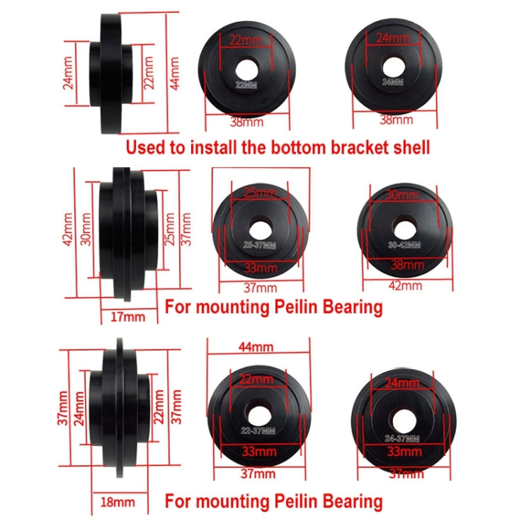 BIKERSAY BT040S3 Bicycle Press-in Type Axis Bracket Static Installation Removal Tool Set, Simple Edition, BT040S3