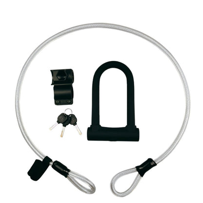 BIKERSAY BK020A Bicycle Anti-theft U-shaped Lock, With Wire Rope, BK020A