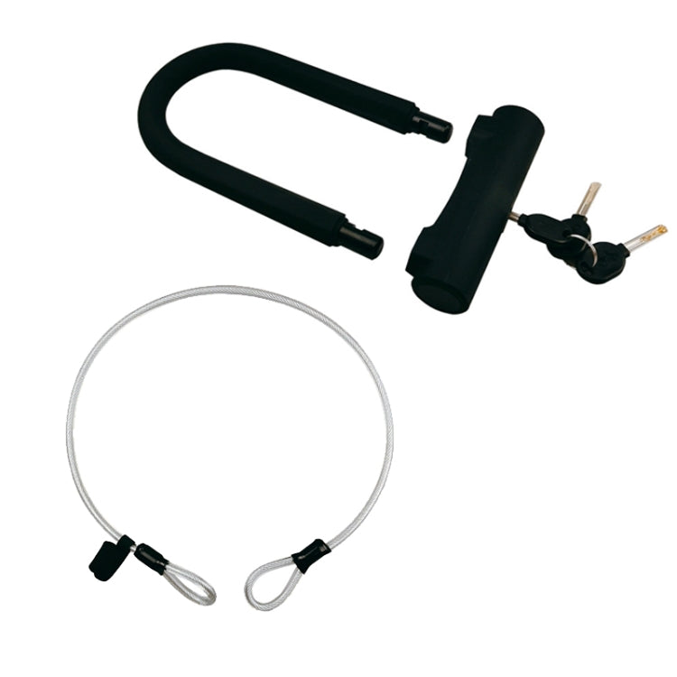 BIKERSAY 1.2 x 120cm Bicycle U-lock Steel Wire Rope, Steel Wire Rope